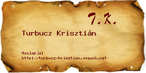 Turbucz Krisztián névjegykártya